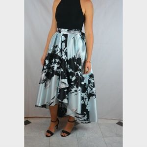High-Low Mint Blue Prom Dress